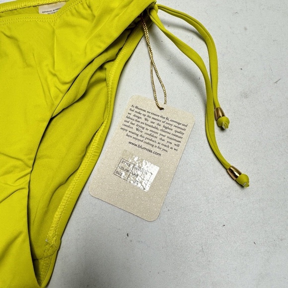 NEW BLUMOSS CARENA HALTER HIPSTER BOTTOM ONLY - LIME YELLOW XS - Picture 7 of 13